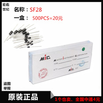 SF28 ultra-fast recovery diode 2A 600V in-line package DO-15 SF28MIC1000 only = $38