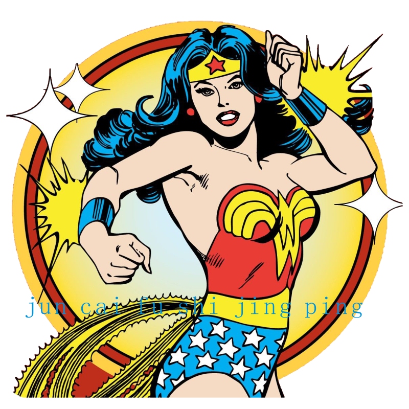 Wonder Woman Short-Sleeved T-Shirt Wonder Woman Spoof Superhero Pure Cotton Half-Sleeved Men and Women Couple Wear Wonder Woman Short-Sleeved T-Shirt Wonder Woman Spoof Superhero Pure Cotton Half-Sleeved Men and Women Couple Wear