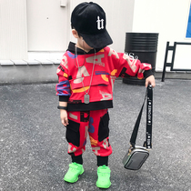 South Korean boy autumn suit 2022 new children Korean version pure cotton sweatshirt Two sets of baby handsome clothing wave