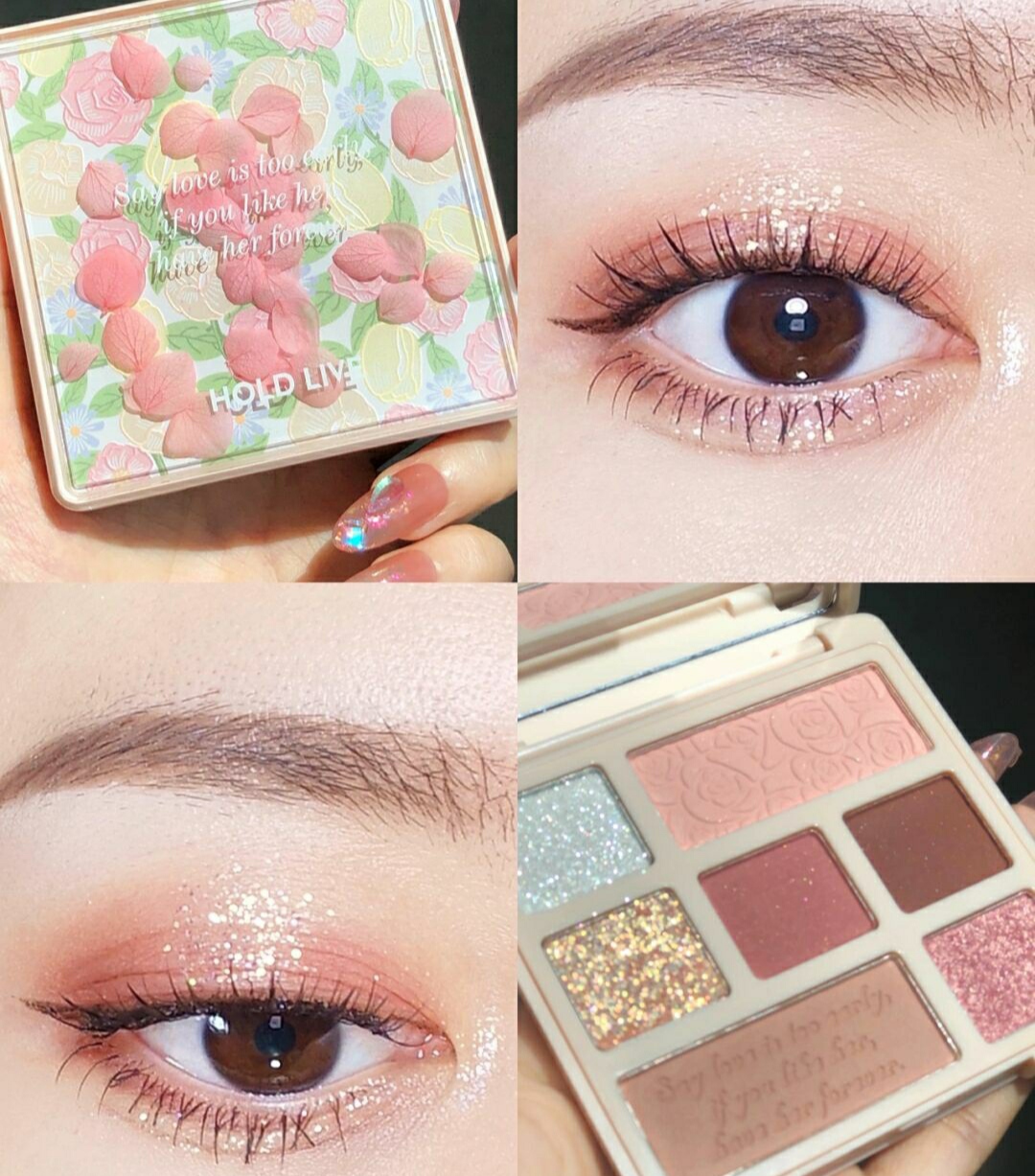 HOLD LIVE Paris Garden eyeshadow palette and Rose Fairy Oil Painting Petals Zhang Xiaofei the same eyeshadow