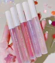 HOLDLIVE Dream Candy Paper Lip Glaze Peach Velvet Jelly Doodle 901 Peach Peach Milk Tea Color Lip Gloss
