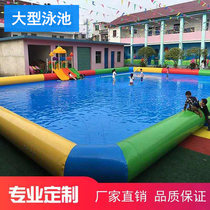 Large inflatable pool Outdoor childrens adult water park Swimming pool Pool Rocking boat Ocean ball Pool toy