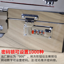 Childrens piggy bank high-end anti-fall stainless steel creative large box with lock password storage box Internet celebrity new style and unique