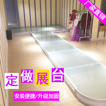 Tempered glass Car booth Bar singing station s-shaped Catwalk Glass stage Wedding event floor Catwalk Catwalk