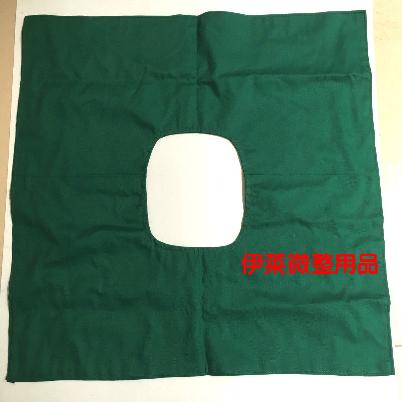 Dark green surgical disinfection wrapping cloth beauty cotton equipment outsourcing hole towel bag single-hole towel inner wrapping cloth