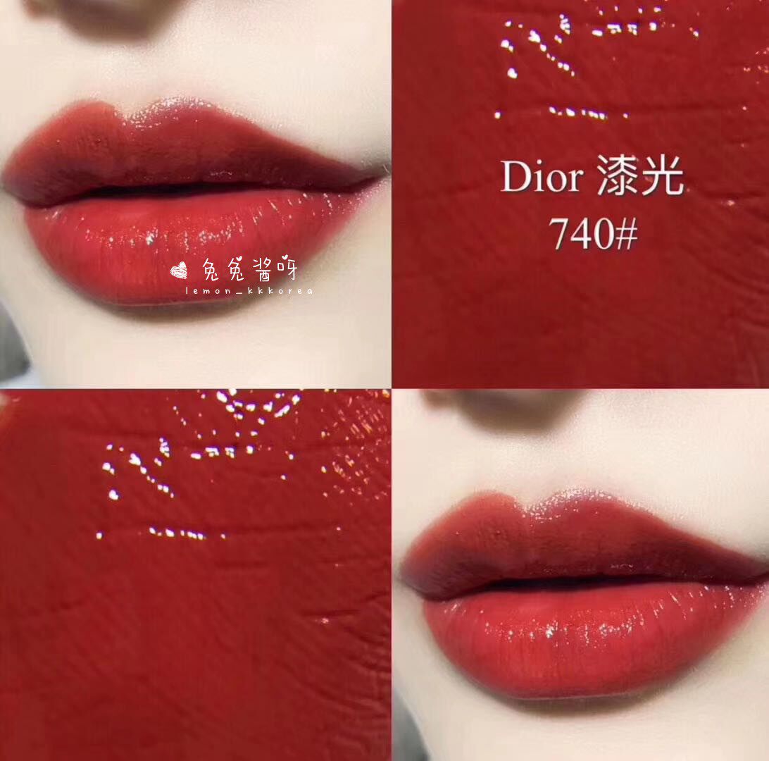 Dior lipstick black tube matte lip glaze 999 easy-to-color mother color big red velvet 888 blue star charm dyed lip honey