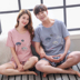 Bộ đồ ngủ mùa hè cho nam đôi cotton ngắn tay nữ phiên bản Hàn Quốc đồ bộ mặc nhà cao cấp Cặp đôi