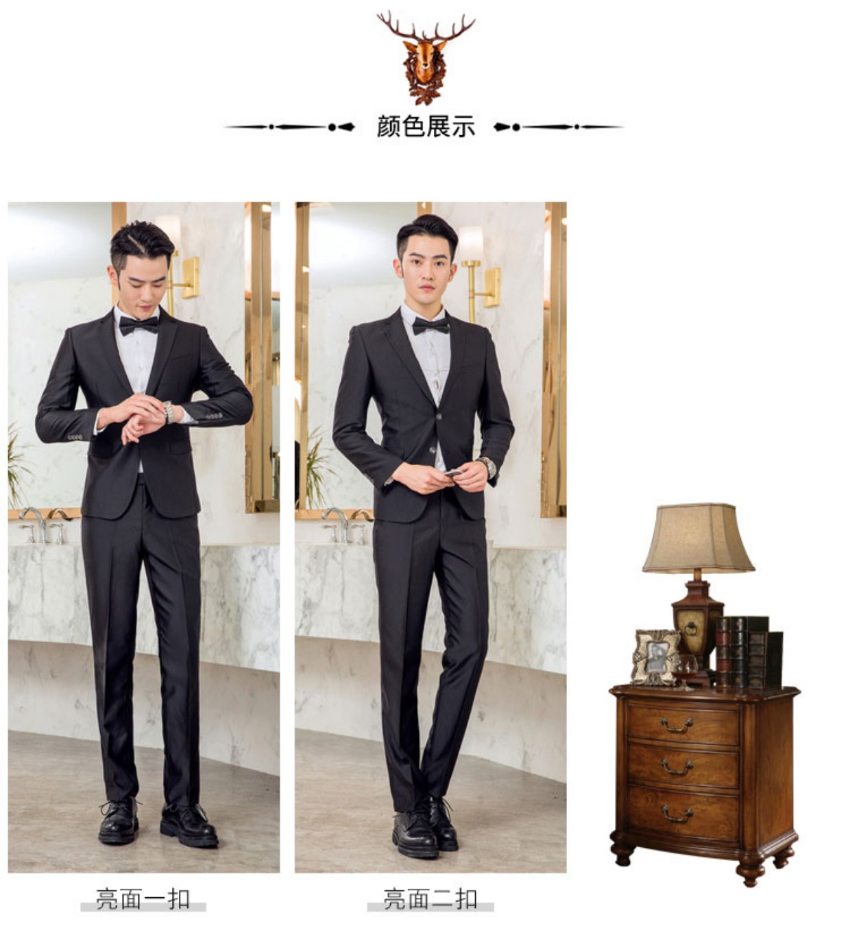 Bộ đồ vest nam dành cho nam Playboy áo dài nam