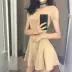 150 cm nhỏ nhắn mùa hè 2021 xs cộng với kích thước nhỏ mới của phụ nữ mới váy ngắn tay cao đơn giản cho thấy cao - Váy eo cao