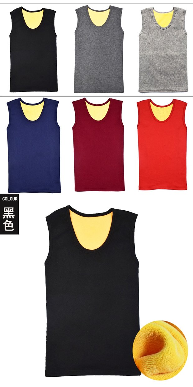 Sự ra đời của năm màu đỏ cộng với áo nhung dày ấm áp của phụ nữ Chất liệu cotton bó sát cơ thể bó sát áo giả vest nam
