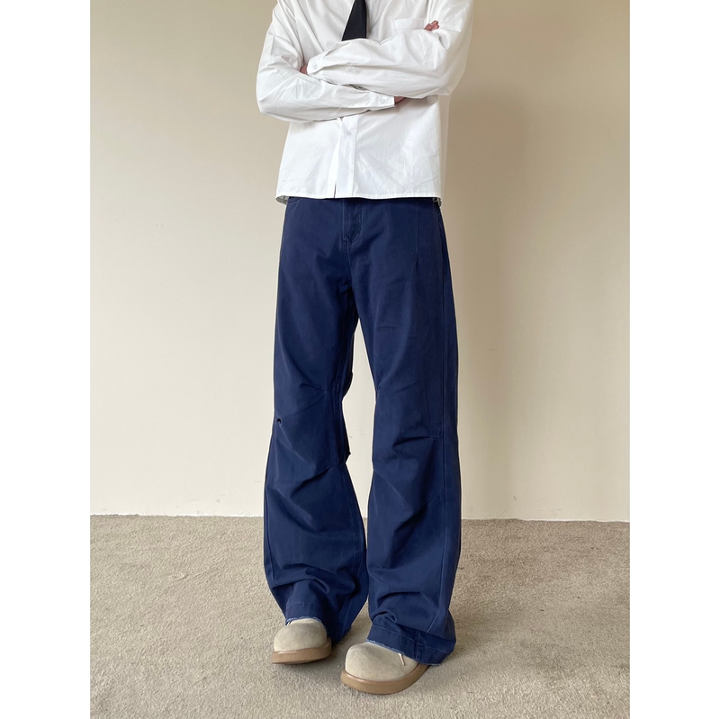 Tuimao'Wrinkled Workwear' American-Style Cleanfit Simple High-End Versatile Straight-Leg Casual Pants for Men and Women Tuimao'Wrinkled Workwear' American-Style Cleanfit Simple High-End Versatile Straight-Leg Casual Pants for Men and Women