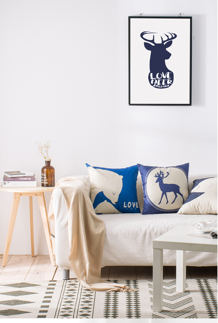 Sofa đệm gối vỏ với lõi gối văn phòng eo lưng đệm xe đơn giản với gối Bắc Âu gối vuông sofa