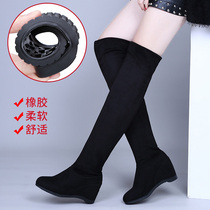 Autumn and winter leather sailors dance boots square dance shoes friendship dance shoes modern dance shoes long tube womens boots