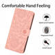Soft Pink Floral Embossed Wallet iPhone Stand Flip cover iPhone Case for iPhone 17, 16, 15, 14 and 13
