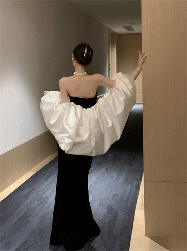 Модный черный бюстгальтер-топ, вечернее платье для невесты