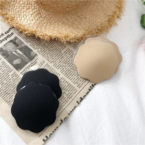 Летние дышащие многоразовые наклейки на соски для сосков, противоударное черное нижнее белье, вставки в бюстгальтер, телесного цвета