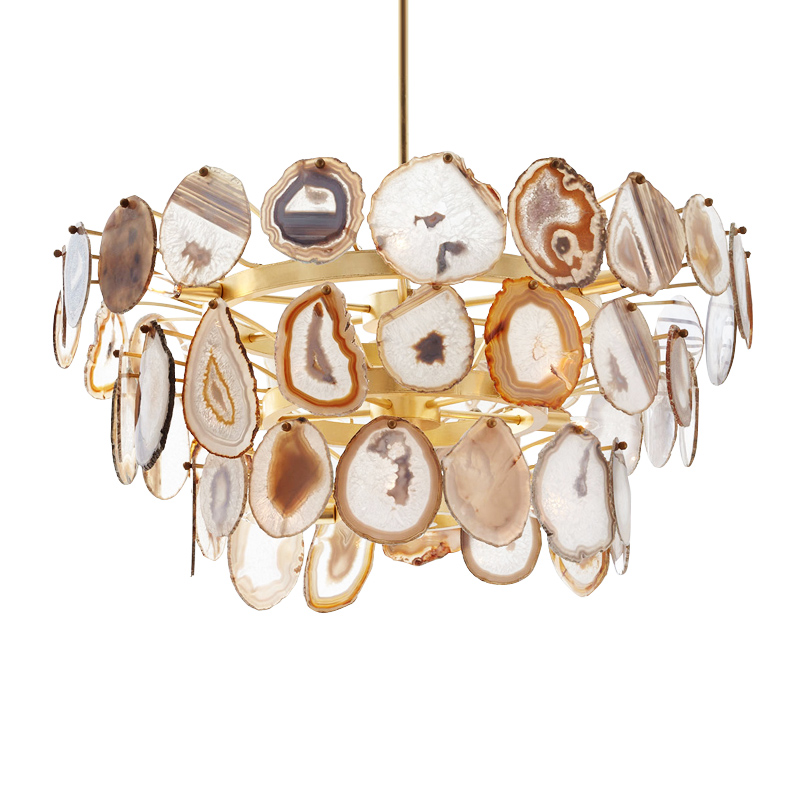 Natural agate chandelier rear modern natural agate chandelier-like board room agate chandelier creative personality agate chandelier