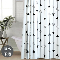 Bathroom waterproof curtain toilet partition curtain shower curtain set no hole shower shower curtain curtain curtain curtain curtain