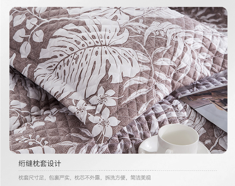 Bộ chăn ga gối cotton cotton ba mảnh bông cotton phong cách châu Âu cao cấp thảm trải giường mùa đông