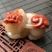  8 Boutique yellow dragon jade Pixiu pendant Yunnan natural yellow dragon jade Overlord Pixiu pendant Pixiu handle piece