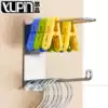 Hangers Wall-mounted stainless steel storage and finishing rack Multi-functional household balcony clothes placement clip rack