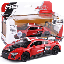 Color Perpe 1:32 Audi R8LMS Racing car race track Alloy Car Sound Light Door Return Force Car Model Toys
