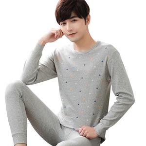 青年男士纯棉秋衣秋裤保暖内衣套装