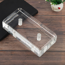 Glass brick hot melt cross hole brick transparent square glass partition wall Crystal brick bar light transmission curtain wall landscape wall