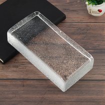 Glass brick orange peel hot melt brick glass brick transparent square glass partition wall Crystal brick bar light transmission curtain wall