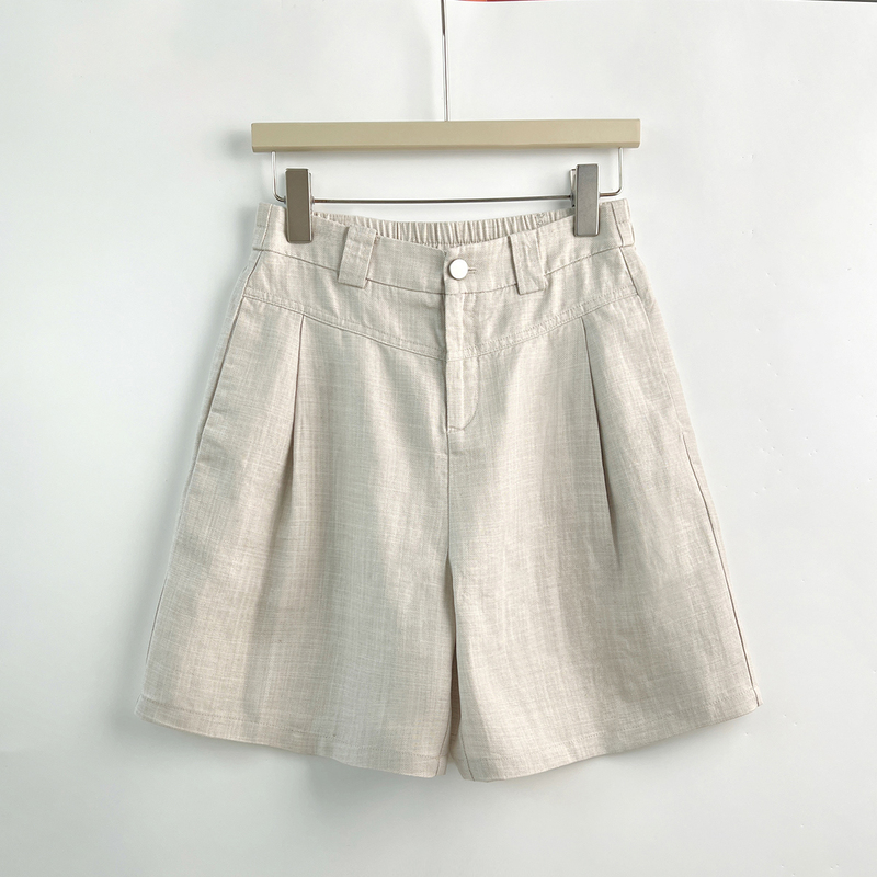 Plus Size Women's Tencel Linen Casual Shorts 2026 Summer Thin Breathable High-Waisted Slimming Five-Point Straight Pants Plus Size Women's Tencel Linen Casual Shorts 2026 Summer Thin Breathable High-Waisted Slimming Five-Point Straight Pants