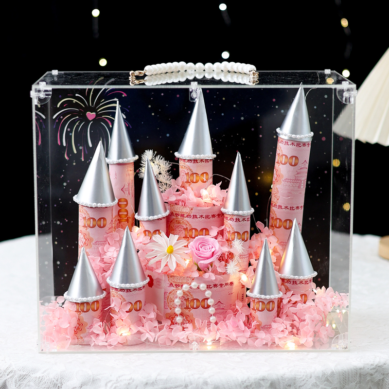 Creative DIY Money Castle Gift Box Material Kit for Giving Money to Girlfriend as a Valentine's Day Gift
