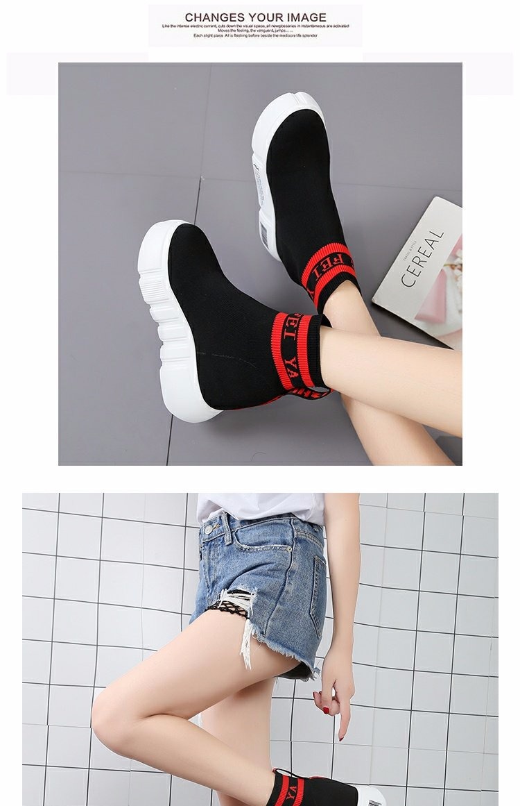 Giày nữ đế cao 2018 mới đế cao 10cm đế bệt cao gót thoáng khí cao giày tập gym nữ