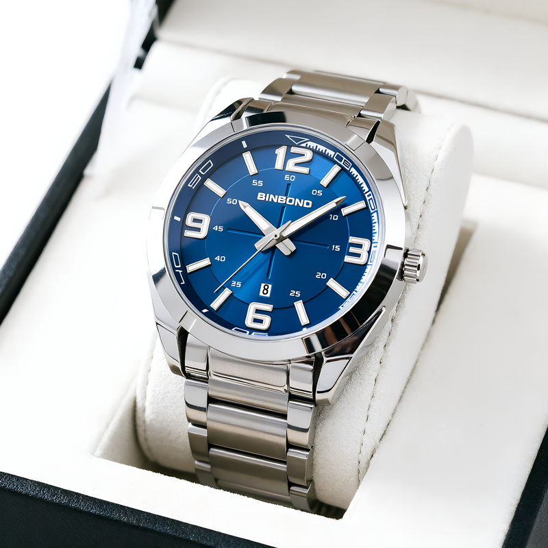 Genuine New 44mm Large Dial Men's Watch Luminous Waterproof Men's Watch Quartz Watch Calendar Men's Watch Brand Genuine New 44mm Large Dial Men's Watch Luminous Waterproof Men's Watch Quartz Watch Calendar Men's Watch Brand