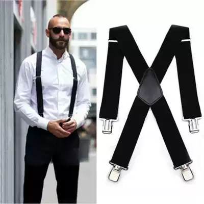 5cm men's baby bag clip X-type 4 clip widened and extended suspender belt locomotive riding elastic tactic men and women baby bag