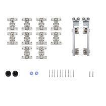 Good no lower rail folding door hardware accessories cloakroom wardrobe aisle door sliding door hanging rail pulley track
