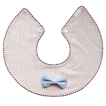 Around Mouth Original Single Outlet Japanese Man Bao Pure Cotton Gentleman Enclosure Hood False Collar Clear and Striped Newborn Baby Saliva Towel