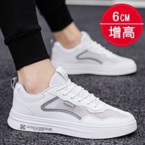 Mens shoes Summer breathable thin Shoes Man Tide Shoes 100 hitch casual net panel Shoe inside heightening little white shoes Mens Korean version