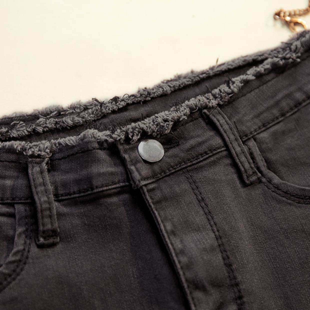 Quần nữ mùa thu 2018 mới quần jeans đen phiên bản Hàn Quốc eo cao đã mỏng 9 điểm chân và quần legging nhung mặc quần baggy nữ