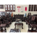 Чай улун Да Хун Пао, мебель из старинного материала, красный диван