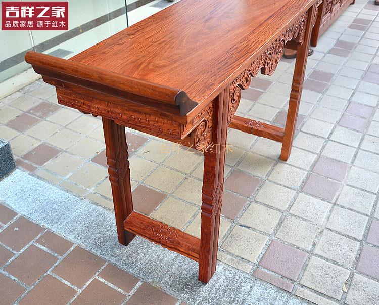 Hongmu Xiangyun trường hợp Burma gỗ hồng mộc lớn trái cây gỗ hồng mộc nội thất Zhongtang ngồi xổm đầu cho trường hợp hiên hiên - Bàn / Bàn bàn gỗ ép
