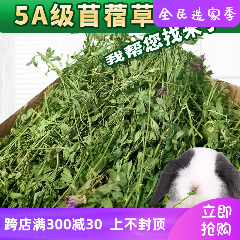 (New grass) dried alfalfa rabbit ChinChin food Alfalfa Hay Hay Dutch pig pasture grain gross weight 1KG