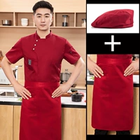 Красная шапка, фартук, короткий рукав