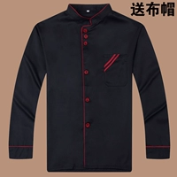 (С длинным рукавом) Черный топ + тканевый капюшон