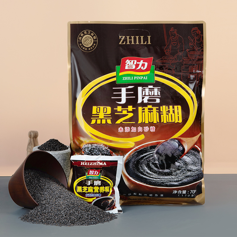 Intelligent hand grinding black sesame sugar free nutritional breakfast brewing drink as food food 700g small bag