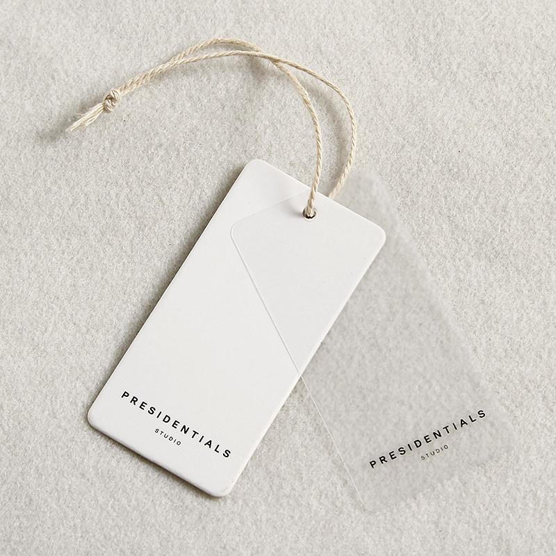 Clothing pendant set to be pvc transparent frosted upscale clothes listing design labels thickened women's mounted hangtag custom