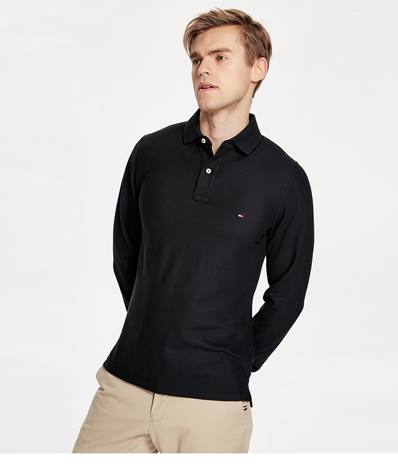 Áo thun nam tay dài mùa thu 2018 của TOMMY HILFIGER - MW0MW08537OF áo polo đẹp