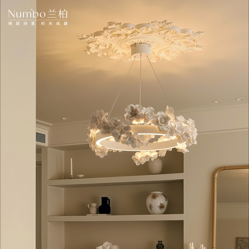 Numbo Lamper French-Style Living Room Chandelier, Natural, Warm, Romantic, Floral Chandelier, Artistic and Fashionable Bedroom and Dining Room Lamp Numbo Lamper French-Style Living Room Chandelier, Natural, Warm, Romantic, Floral Chandelier, Artistic and Fashionable Bedroom and Dining Room Lamp