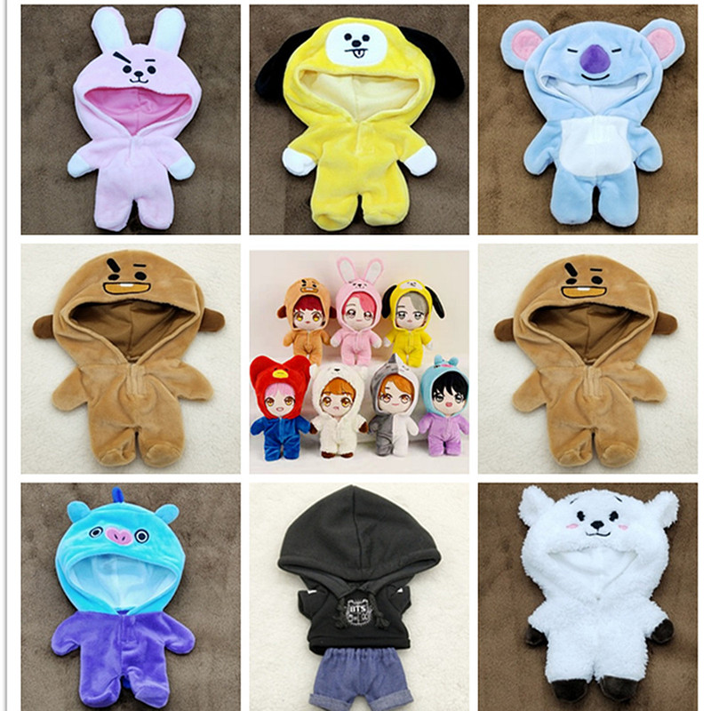 Bts Plush Dolls Kim Seokjin, Taehyung, Jimin, Plush Toys, Doll with Bt Jumpsuit, 20cm Doll Clothes