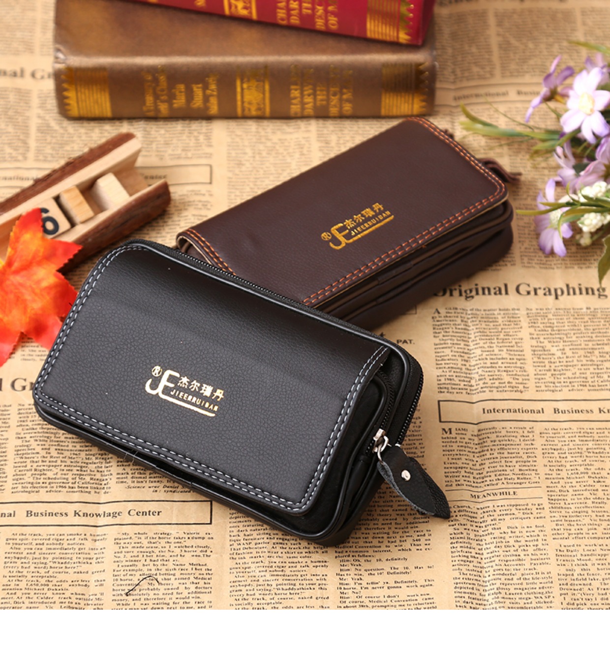 Đàn ông trung niên và già cắt ngang 6,5 inch thêm túi điện thoại di động lớn nam đeo thắt lưng điện thoại bao da giả ví da mua túi đựng điện thoại ở đâu
