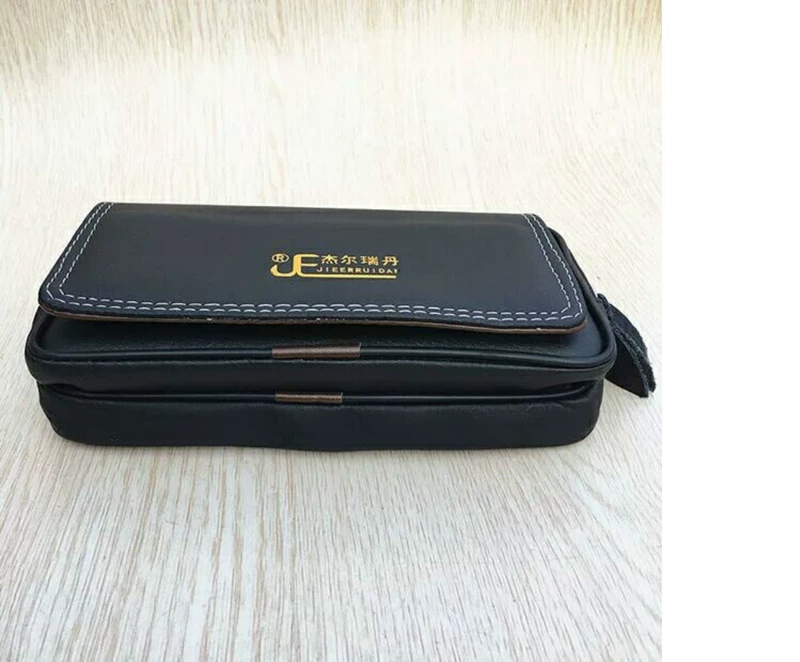 Đàn ông trung niên và già cắt ngang 6,5 inch thêm túi điện thoại di động lớn nam đeo thắt lưng điện thoại bao da giả ví da